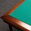 Pelissier Royal card table with walnut finish wood and green baize