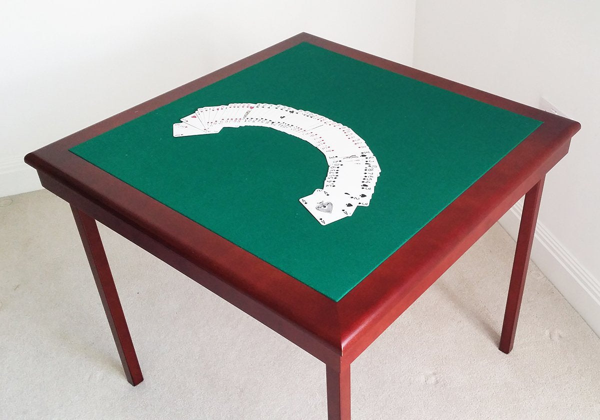 Pelissier Royal card table with mahogany finish and green baize - New ...