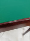 Premier card table with mahogany finish and green baize - with replaceable top