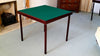 Premier card table with mahogany finish and green baize - with replaceable top