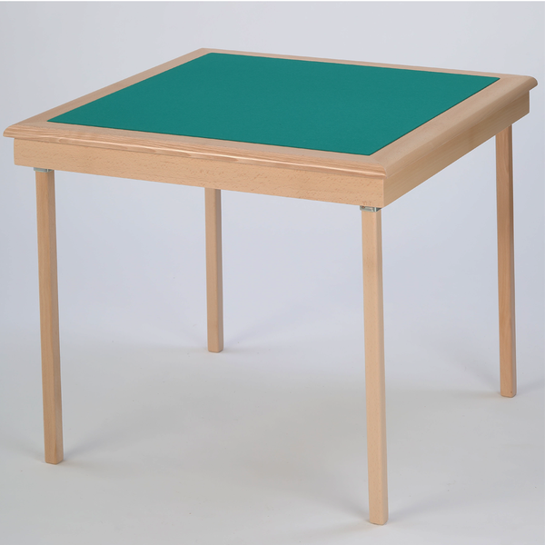 Pelissier Royal card table with natural beech finish and green baize BLACK FRIDAY Save £50