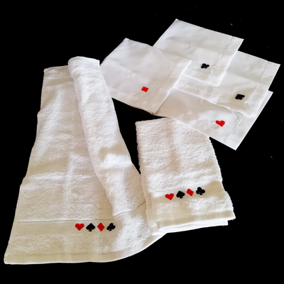 Bridge Themed Napkin and Guest Towel Set